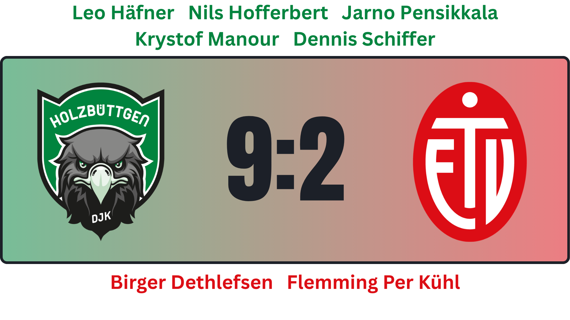 Die DJK gewinnt klar gegen die Piranhhas!